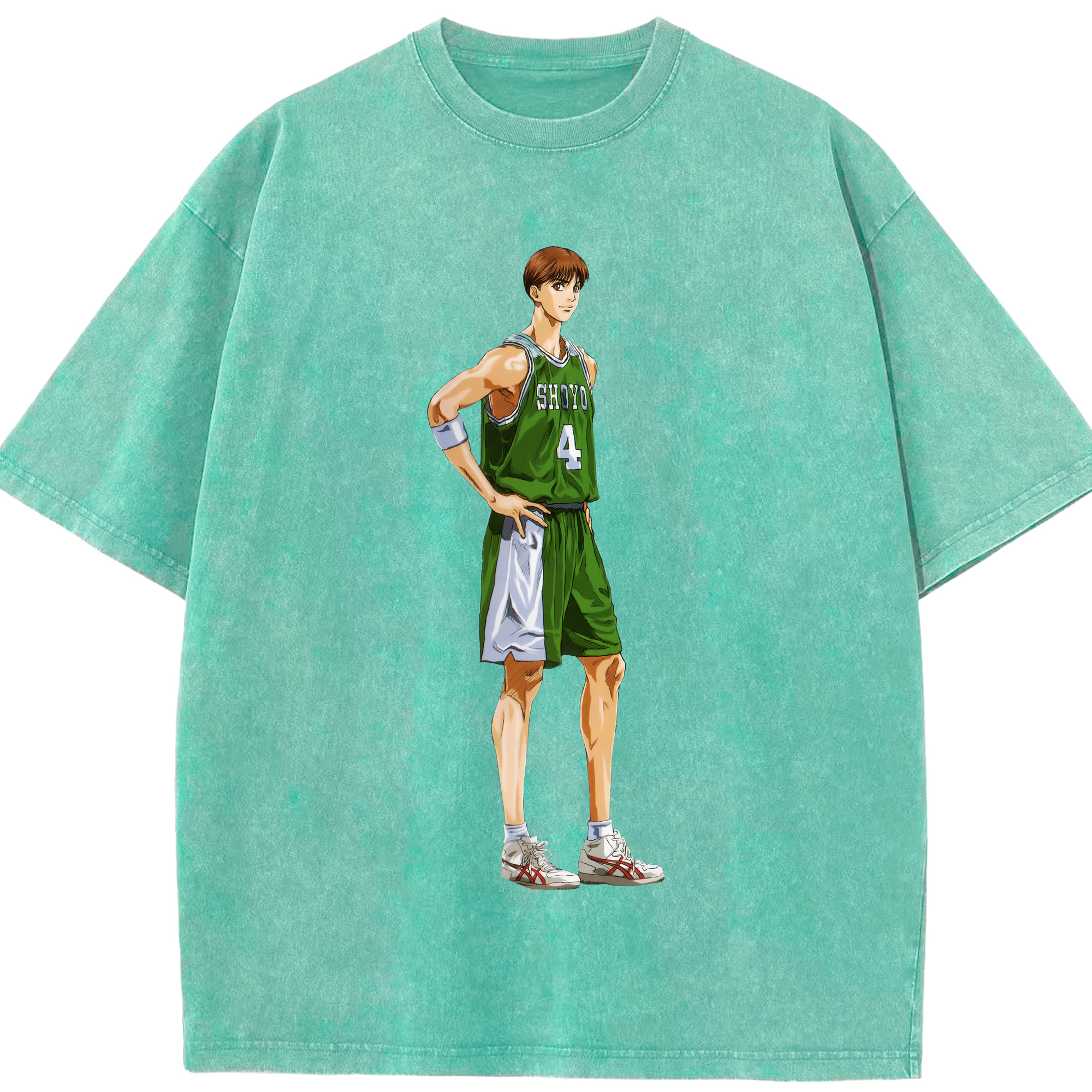 （画像用） SLAM DUNK／スラムダンク 綿100% ヴィンテージ風 半袖Tシャツ（フロントプリント）